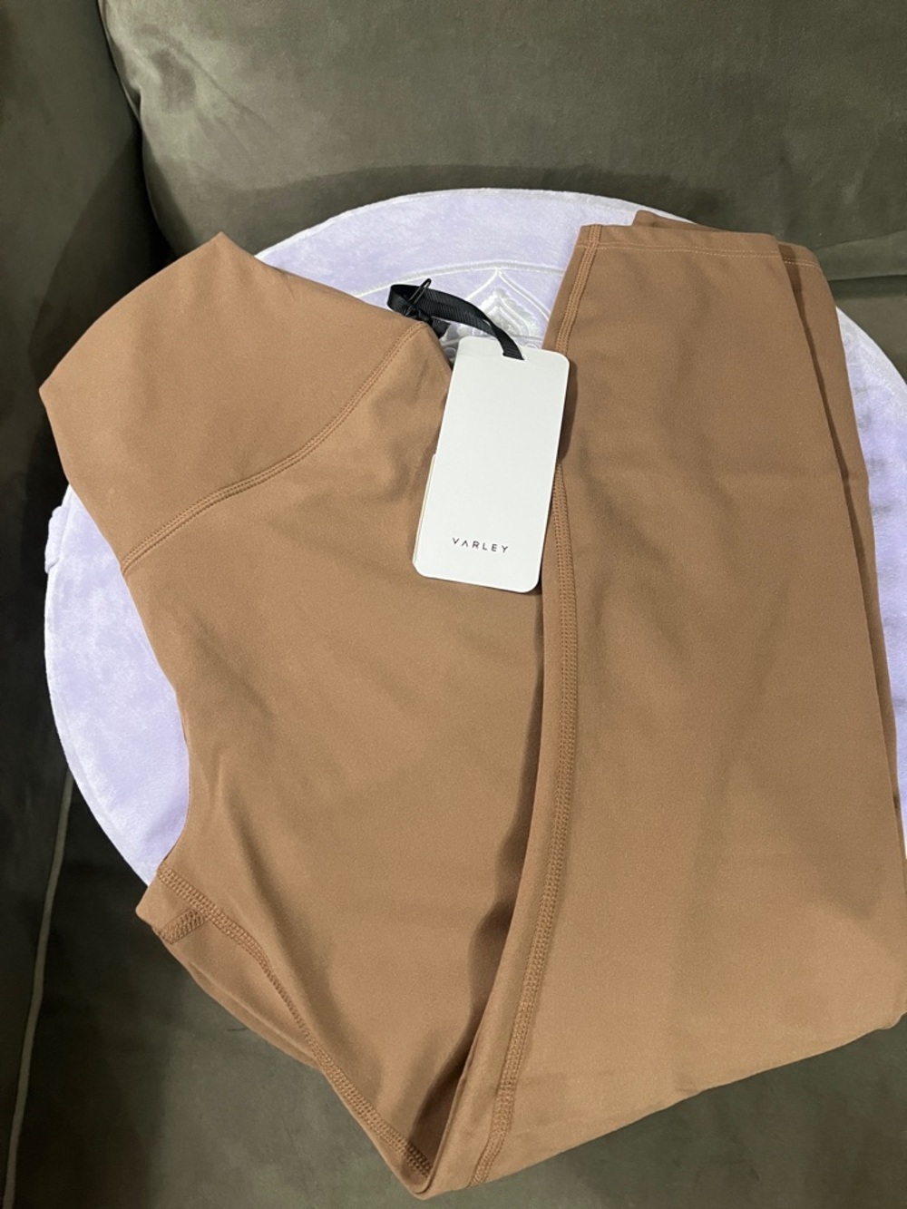 Varley Sculpt High-Rise Leggings in Taupe
